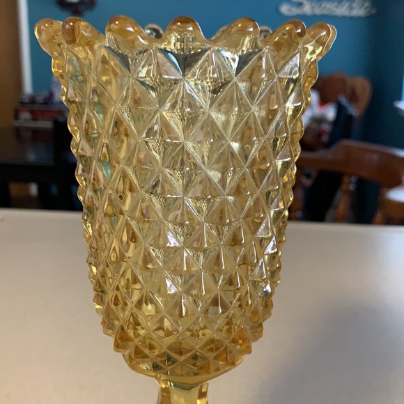 Imperial Amber Pedestal Vase - Picture 2 of 6